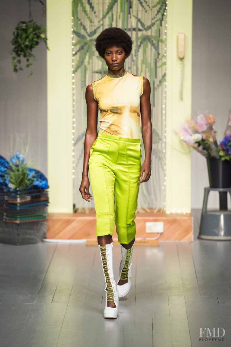 Mame Camara featured in  the Richard Malone fashion show for Spring/Summer 2019