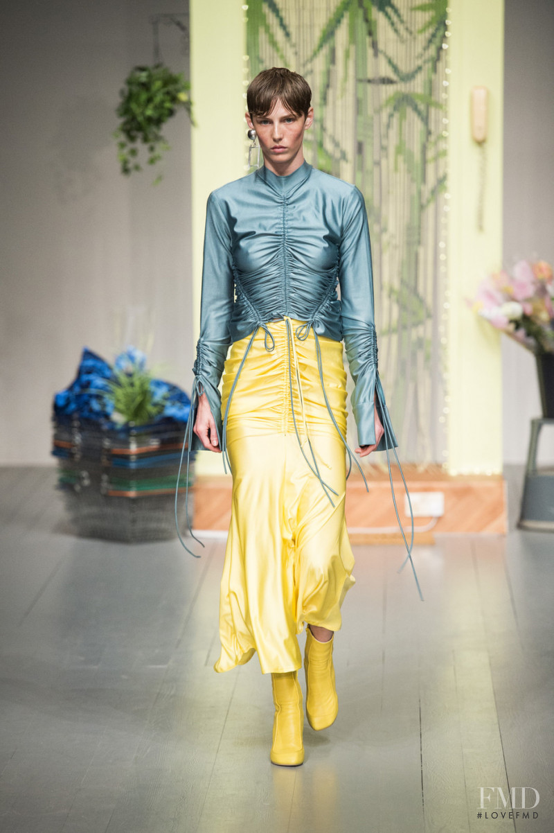 Emily Gafford featured in  the Richard Malone fashion show for Spring/Summer 2019