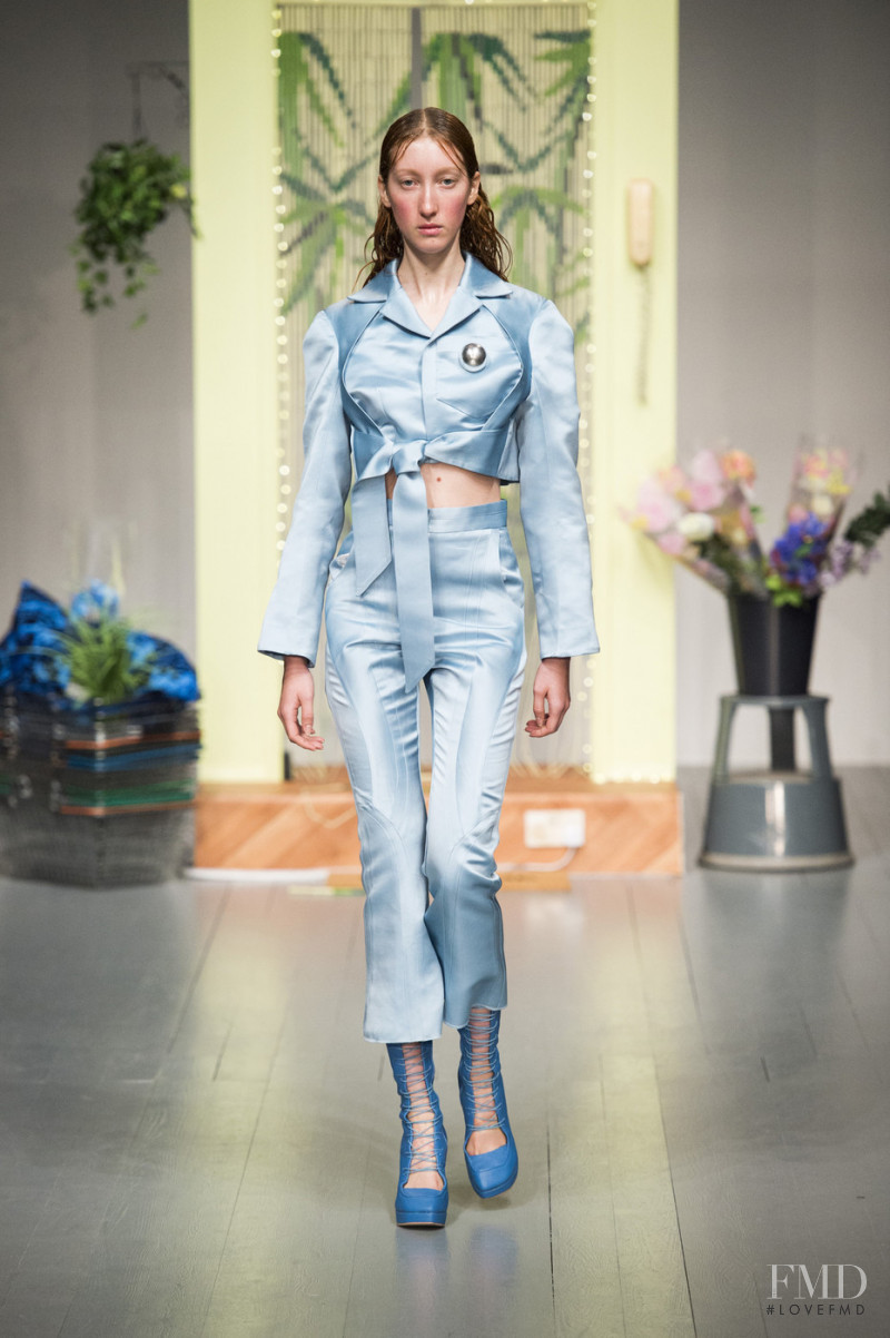 Lorna Foran featured in  the Richard Malone fashion show for Spring/Summer 2019