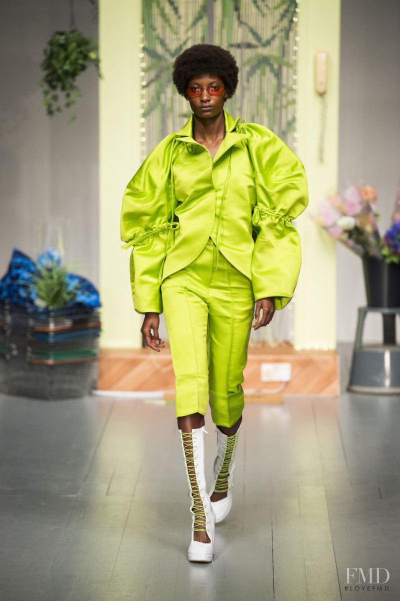 Mame Camara featured in  the Richard Malone fashion show for Spring/Summer 2019