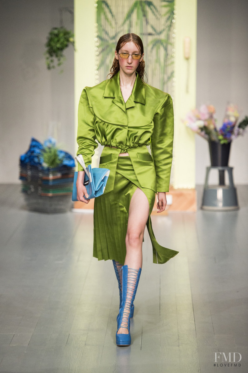 Lorna Foran featured in  the Richard Malone fashion show for Spring/Summer 2019