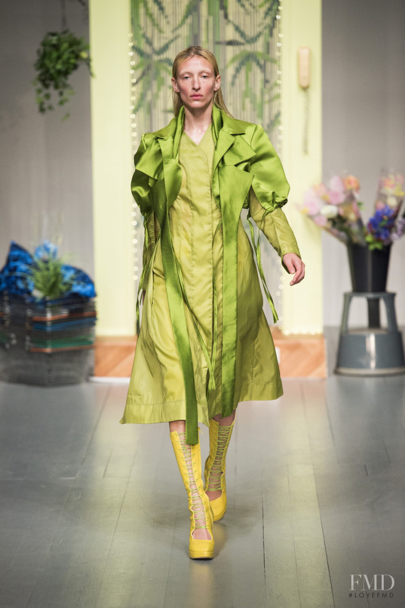 Maggie Maurer featured in  the Richard Malone fashion show for Spring/Summer 2019