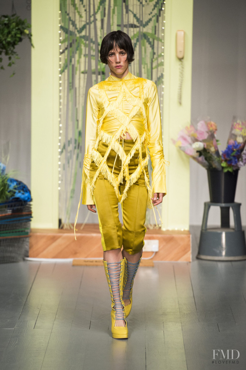Paula Sanz featured in  the Richard Malone fashion show for Spring/Summer 2019