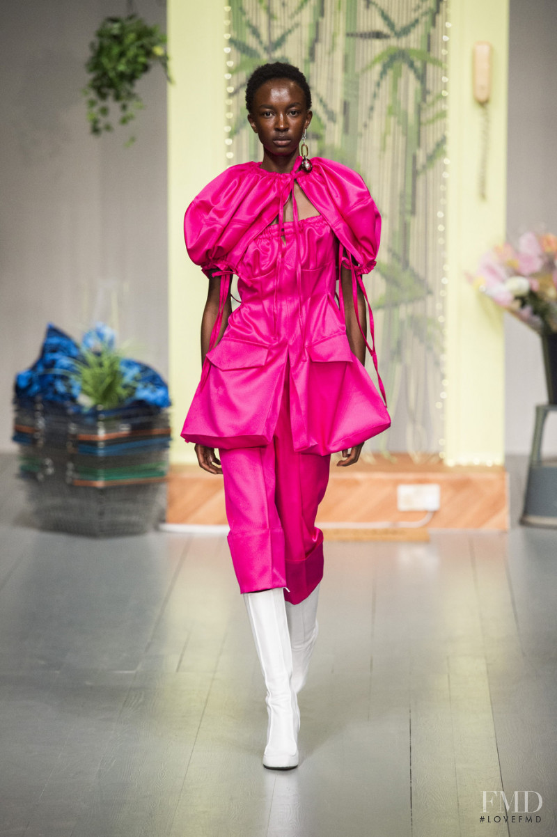 Nicole Atieno featured in  the Richard Malone fashion show for Spring/Summer 2019