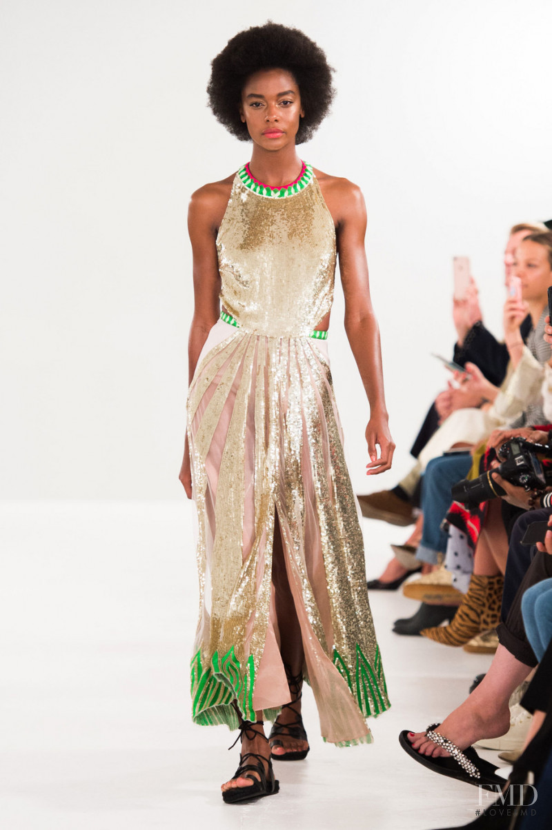 Karly Loyce featured in  the Temperley London fashion show for Spring/Summer 2019