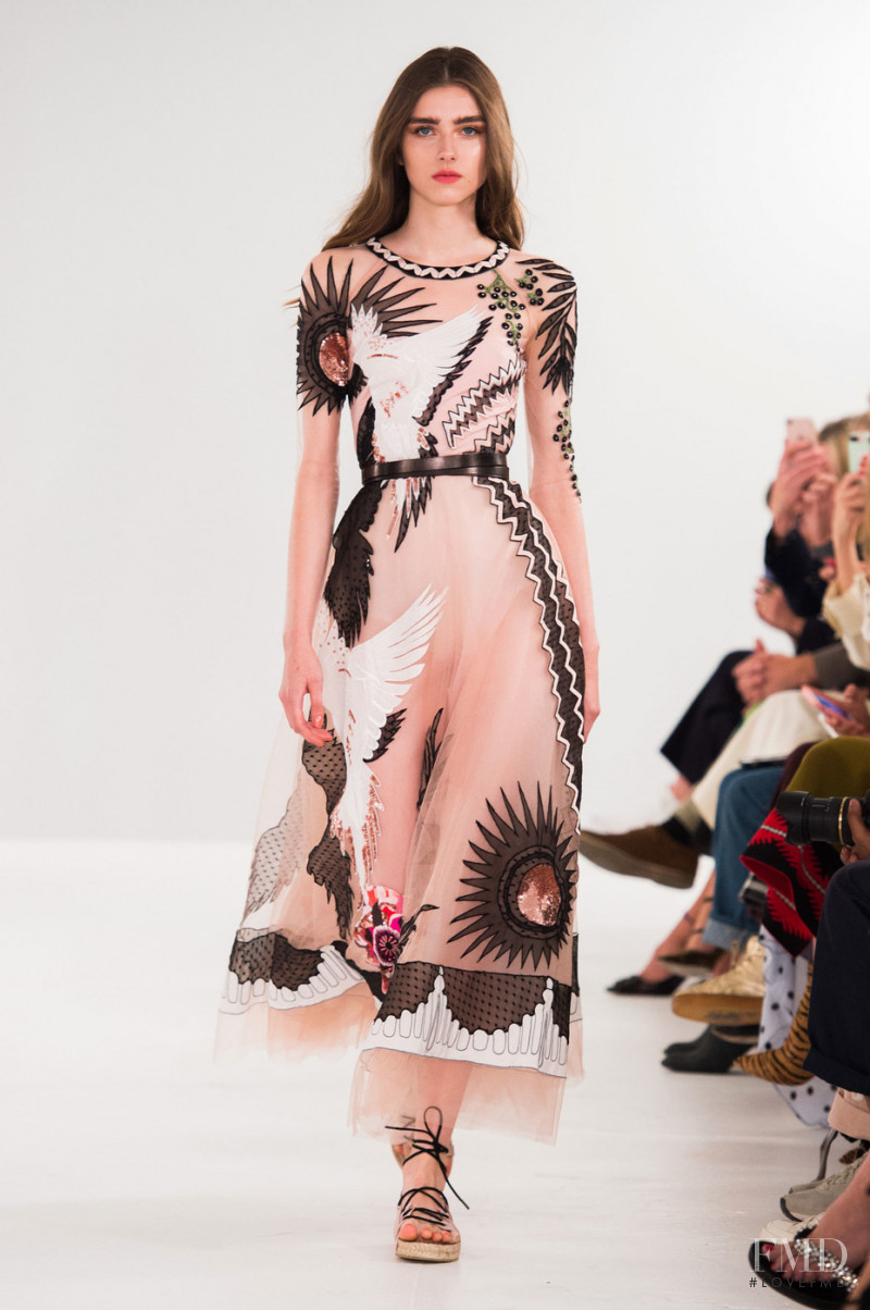 Jay Jankowska featured in  the Temperley London fashion show for Spring/Summer 2019
