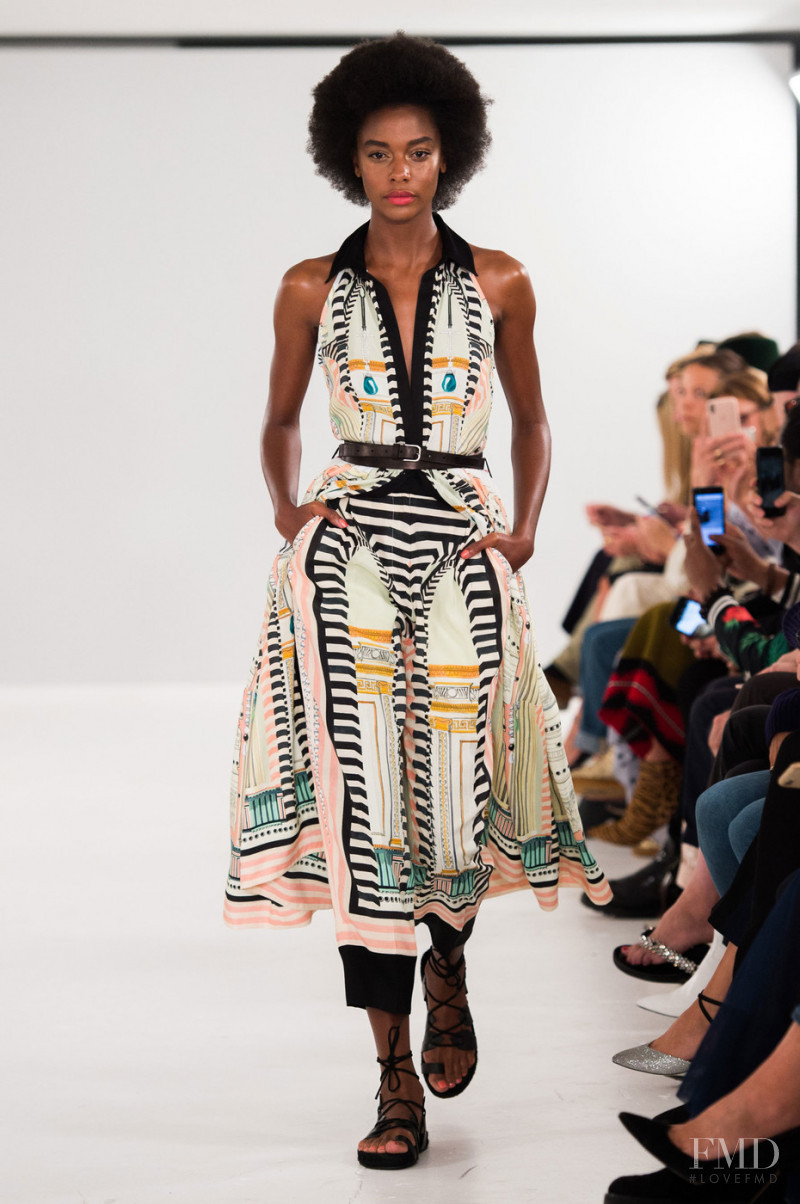 Karly Loyce featured in  the Temperley London fashion show for Spring/Summer 2019