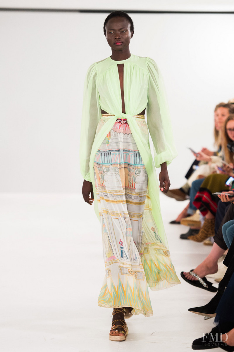 Aweng Chuol featured in  the Temperley London fashion show for Spring/Summer 2019