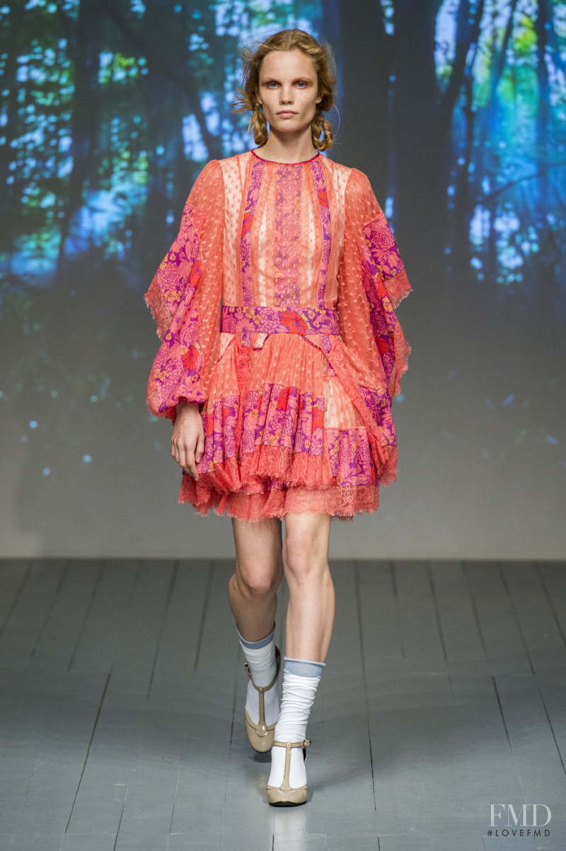 Polina Oganicheva featured in  the Bora Aksu fashion show for Spring/Summer 2019