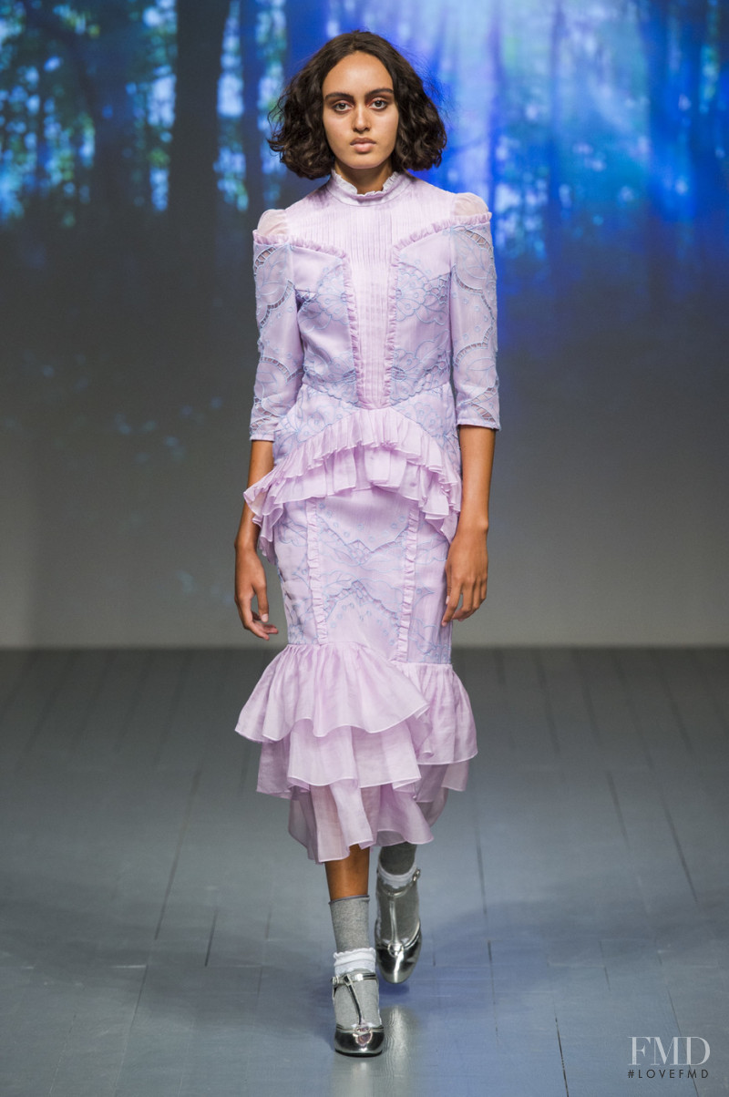 Daniella Danni Aviva featured in  the Bora Aksu fashion show for Spring/Summer 2019