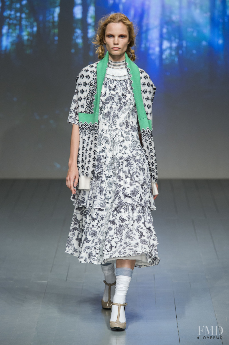 Polina Oganicheva featured in  the Bora Aksu fashion show for Spring/Summer 2019