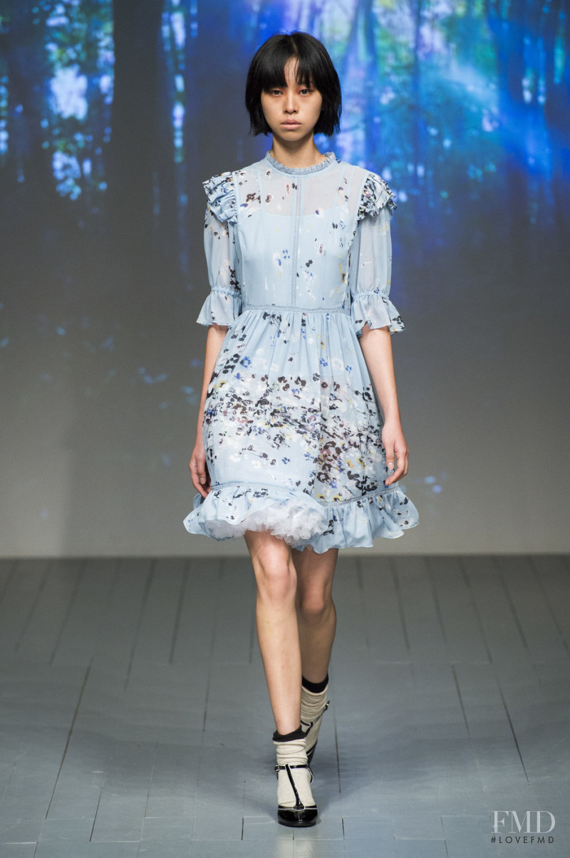 Zhu Kexin featured in  the Bora Aksu fashion show for Spring/Summer 2019