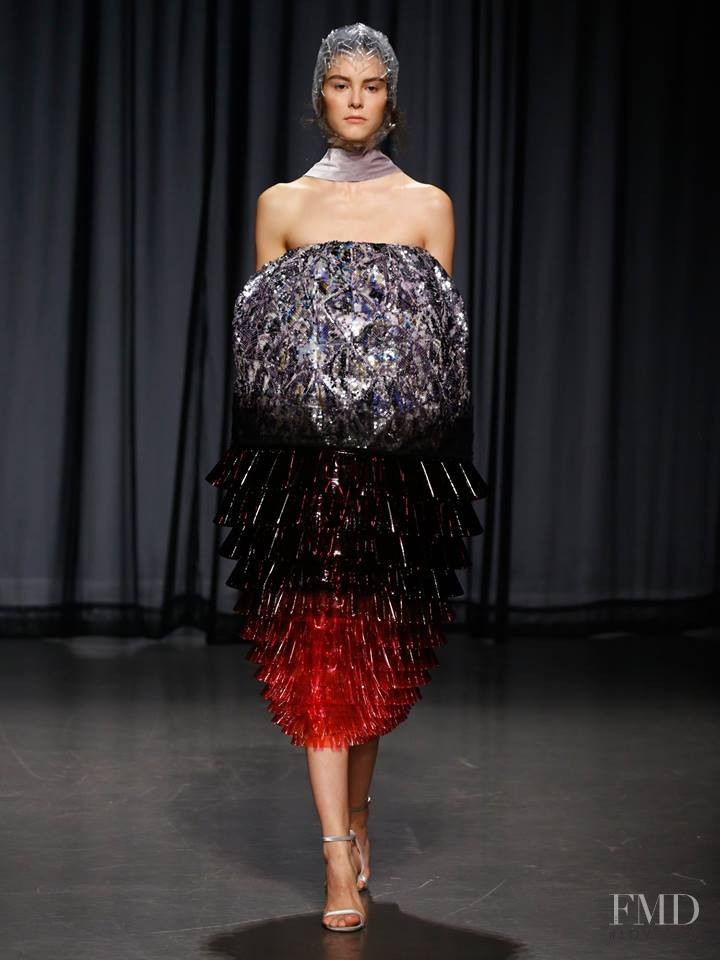 Irina Shnitman featured in  the Mary Katrantzou fashion show for Spring/Summer 2019
