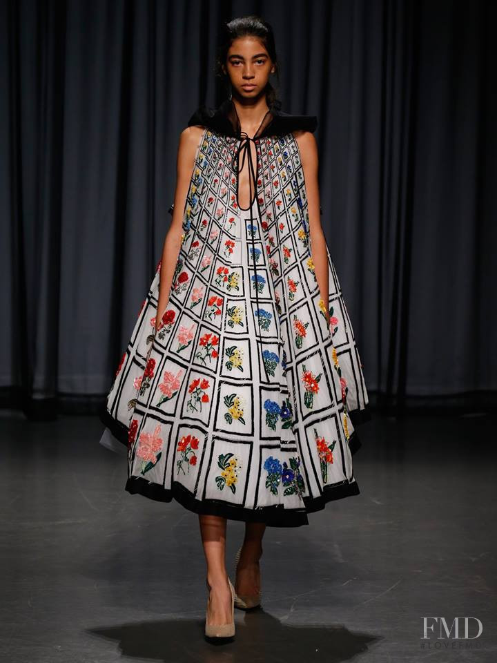 Rocio Marconi featured in  the Mary Katrantzou fashion show for Spring/Summer 2019