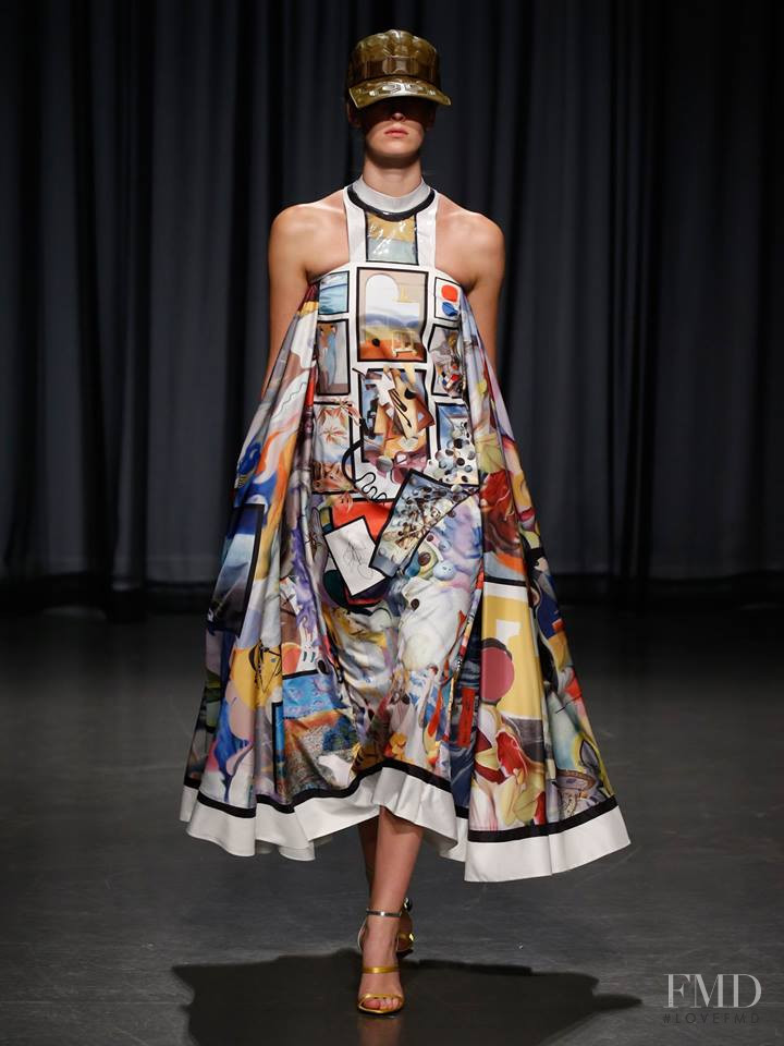 Atty Mitchell featured in  the Mary Katrantzou fashion show for Spring/Summer 2019