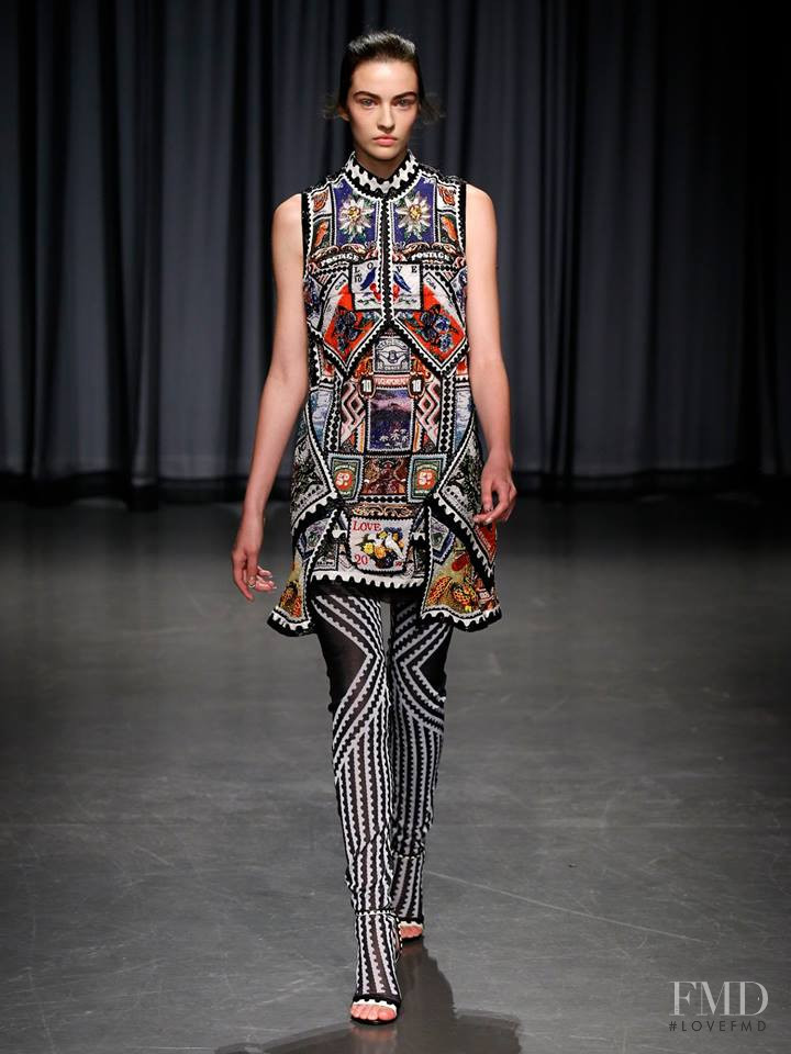 Alyssah Paccoud featured in  the Mary Katrantzou fashion show for Spring/Summer 2019