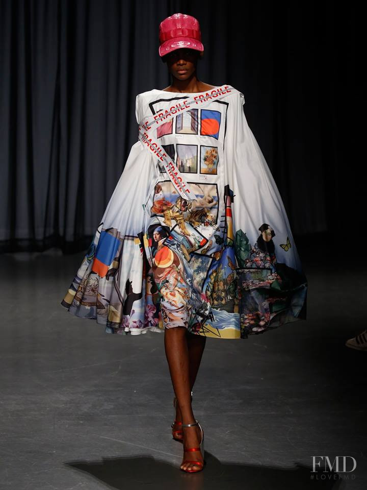 Elibeidy Dani featured in  the Mary Katrantzou fashion show for Spring/Summer 2019