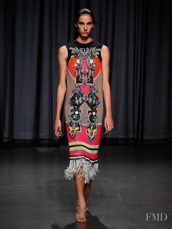 Cyrielle Lalande featured in  the Mary Katrantzou fashion show for Spring/Summer 2019