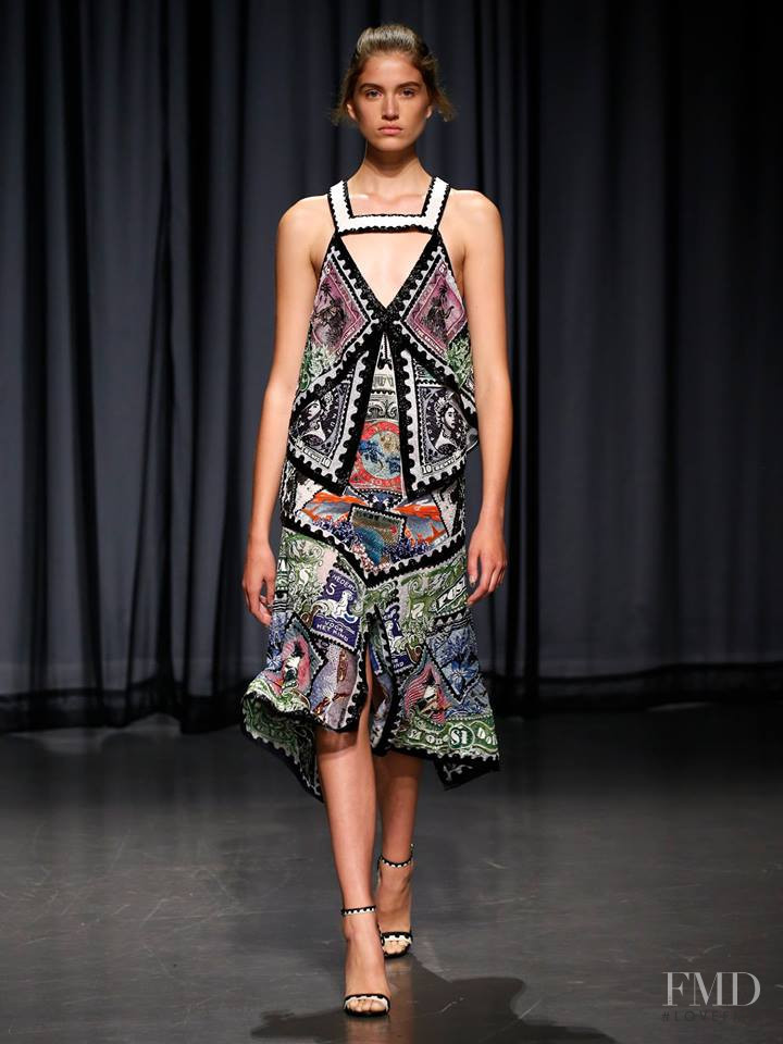 Altyn Simpson featured in  the Mary Katrantzou fashion show for Spring/Summer 2019