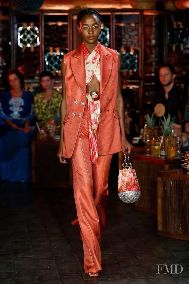 Karly Loyce featured in  the Peter Pilotto fashion show for Spring/Summer 2019