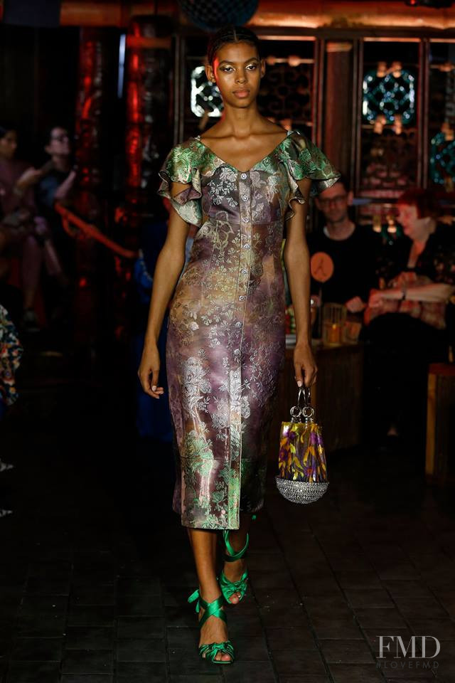 Alyssa Traore featured in  the Peter Pilotto fashion show for Spring/Summer 2019