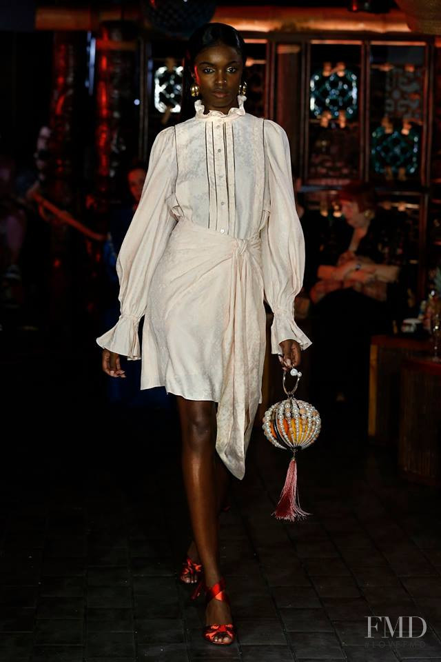 Leomie Anderson featured in  the Peter Pilotto fashion show for Spring/Summer 2019