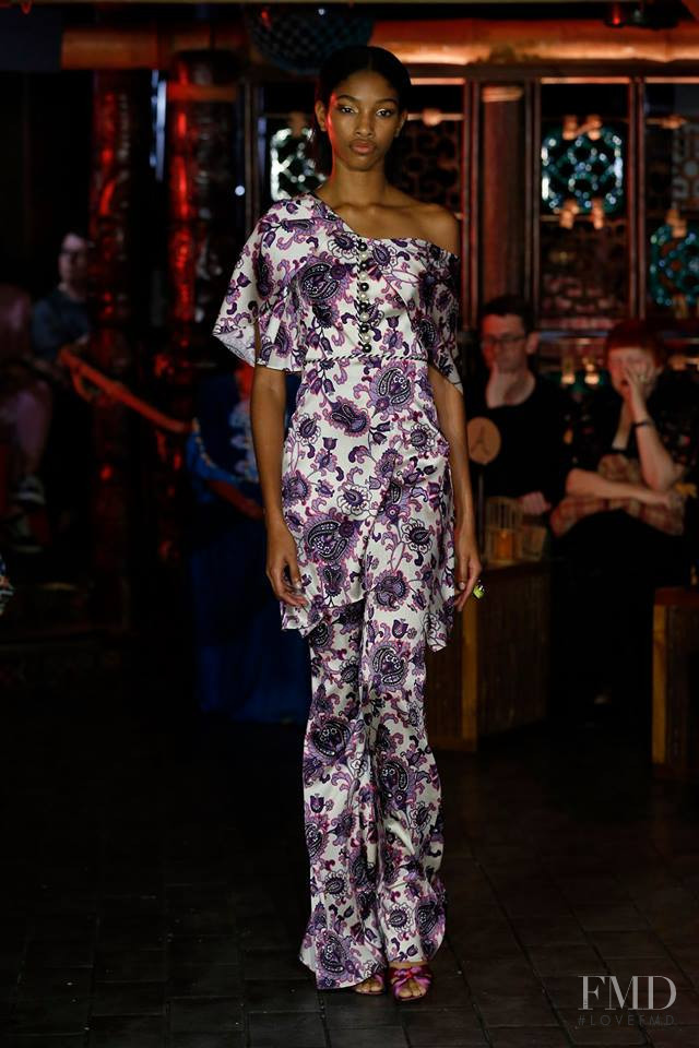 Naomi Chin Wing featured in  the Peter Pilotto fashion show for Spring/Summer 2019