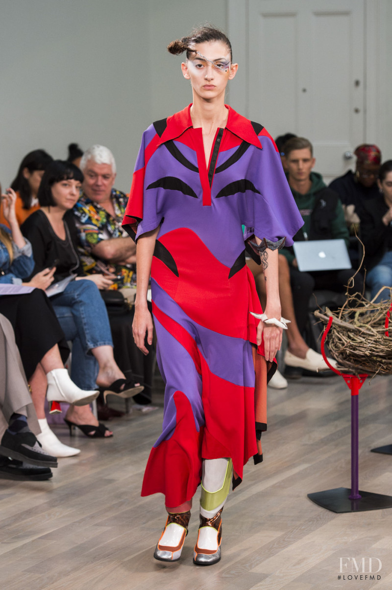 Angele Vause featured in  the Kiko Kostadinov fashion show for Spring/Summer 2019