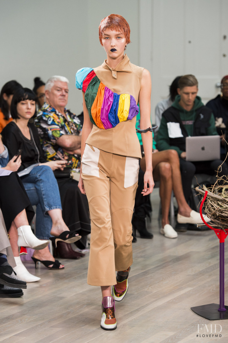Nastya Cherkasova featured in  the Kiko Kostadinov fashion show for Spring/Summer 2019