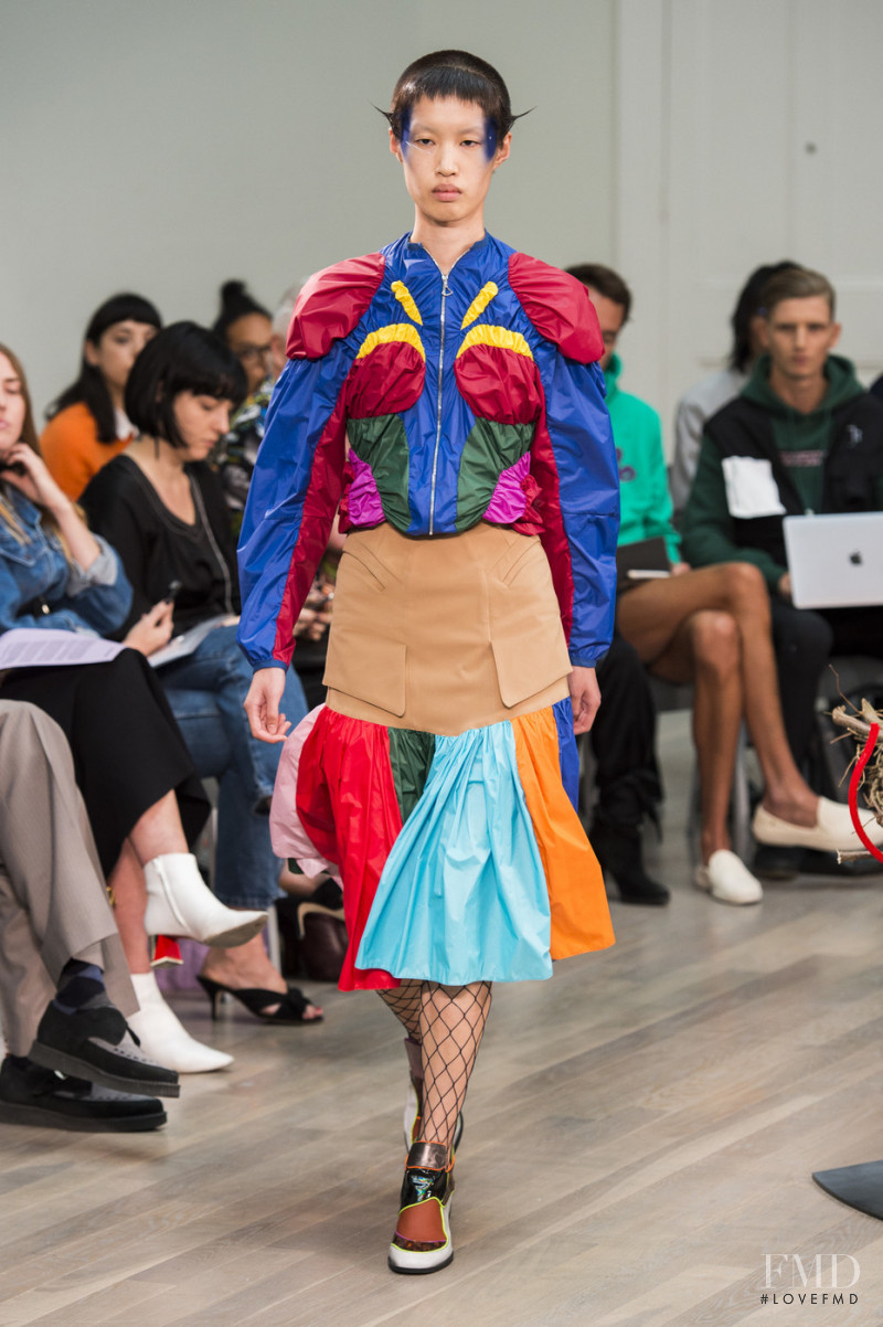 Aihui Cui featured in  the Kiko Kostadinov fashion show for Spring/Summer 2019
