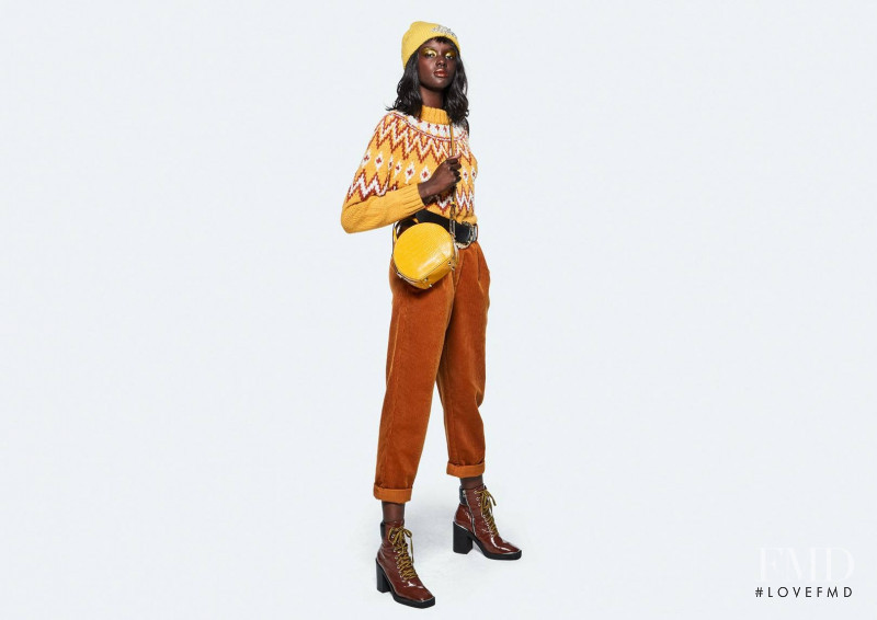 Duckie Thot featured in  the Topshop advertisement for Autumn/Winter 2018