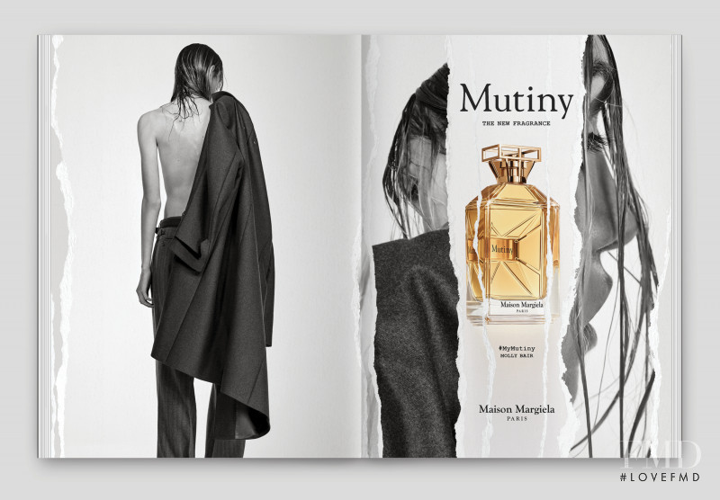 Molly Bair featured in  the Maison Martin Margiela \'Mutiny\' Fragrance advertisement for Autumn/Winter 2018
