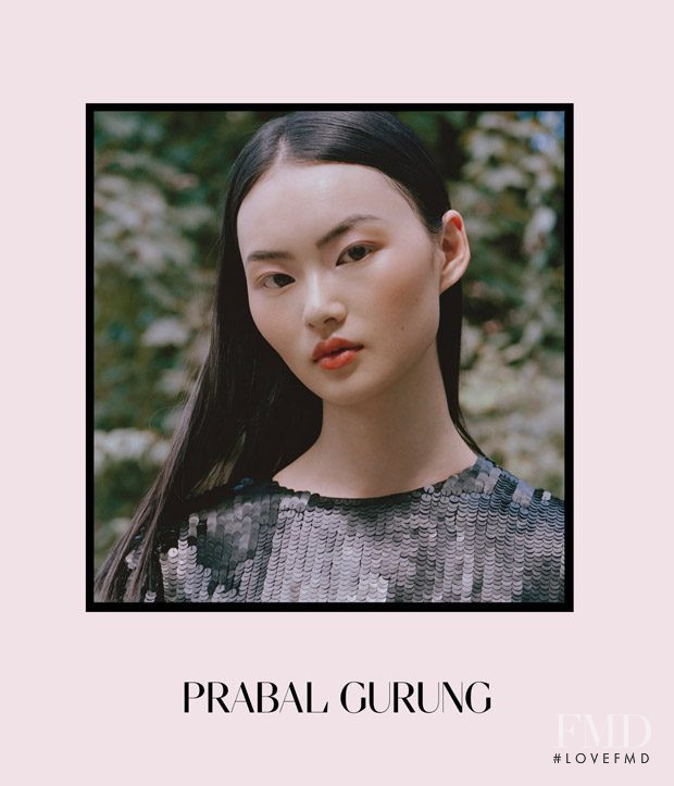 Hyun Ji Shin featured in  the Prabal Gurung advertisement for Autumn/Winter 2018