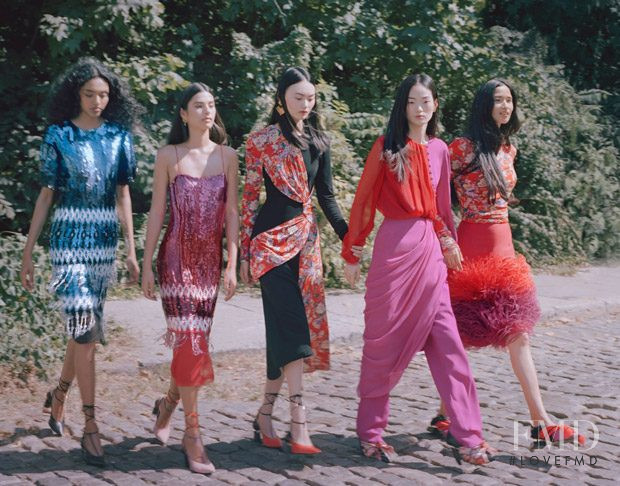 Cong He featured in  the Prabal Gurung advertisement for Autumn/Winter 2018