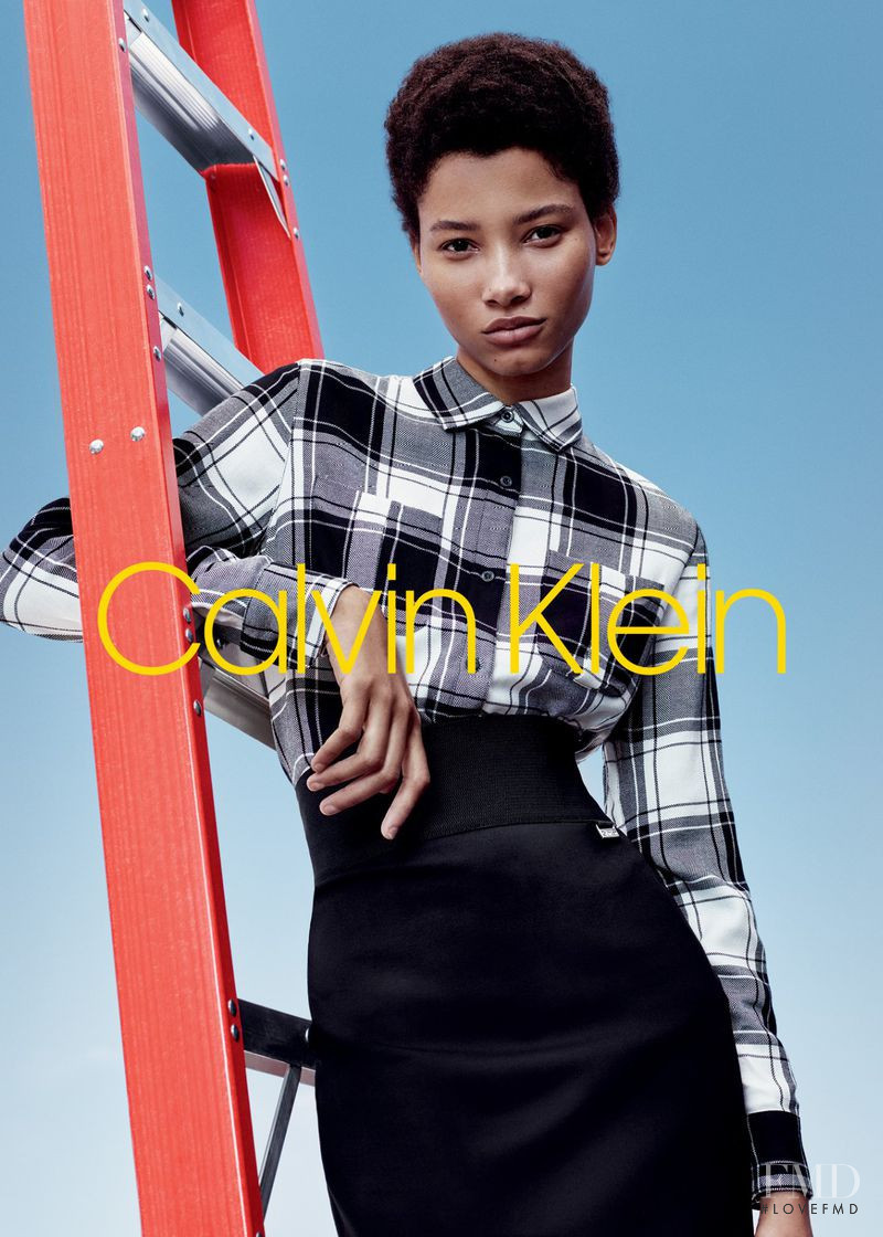 Lineisy Montero featured in  the Calvin Klein advertisement for Autumn/Winter 2018