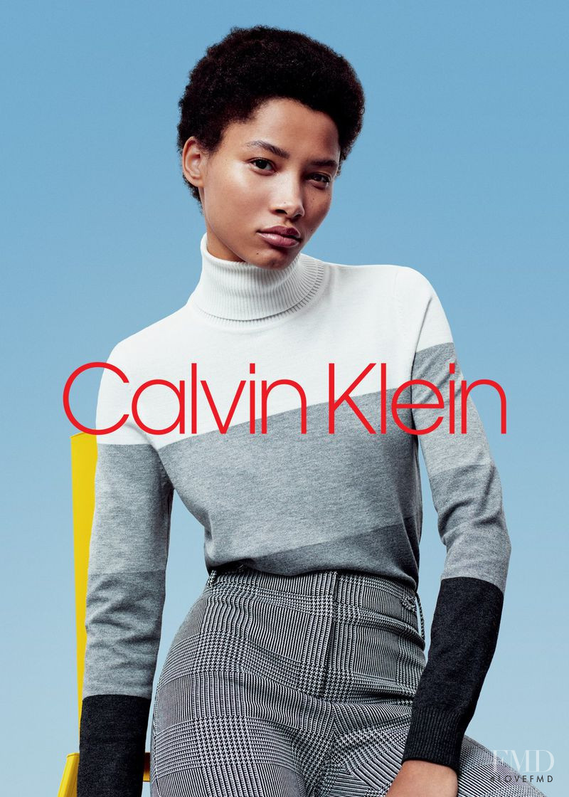 Lineisy Montero featured in  the Calvin Klein advertisement for Autumn/Winter 2018