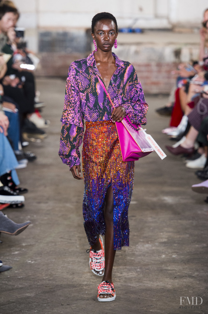 Nicole Atieno featured in  the House of Holland fashion show for Spring/Summer 2019