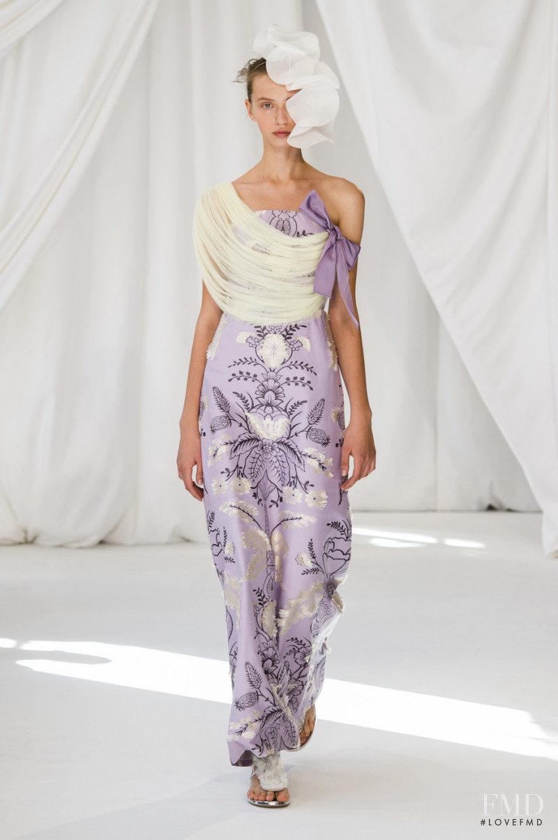 Victoria Avram featured in  the Delpozo fashion show for Spring/Summer 2019