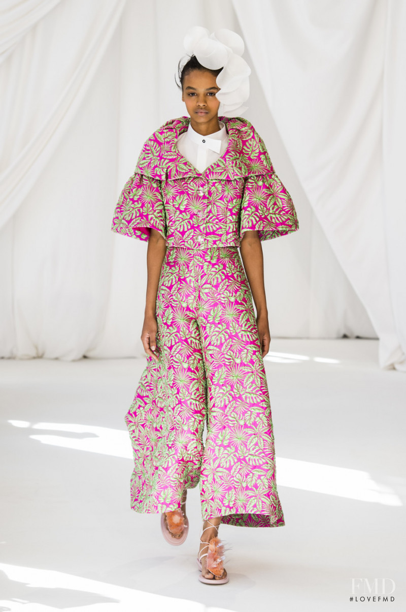 Amy Gambini featured in  the Delpozo fashion show for Spring/Summer 2019