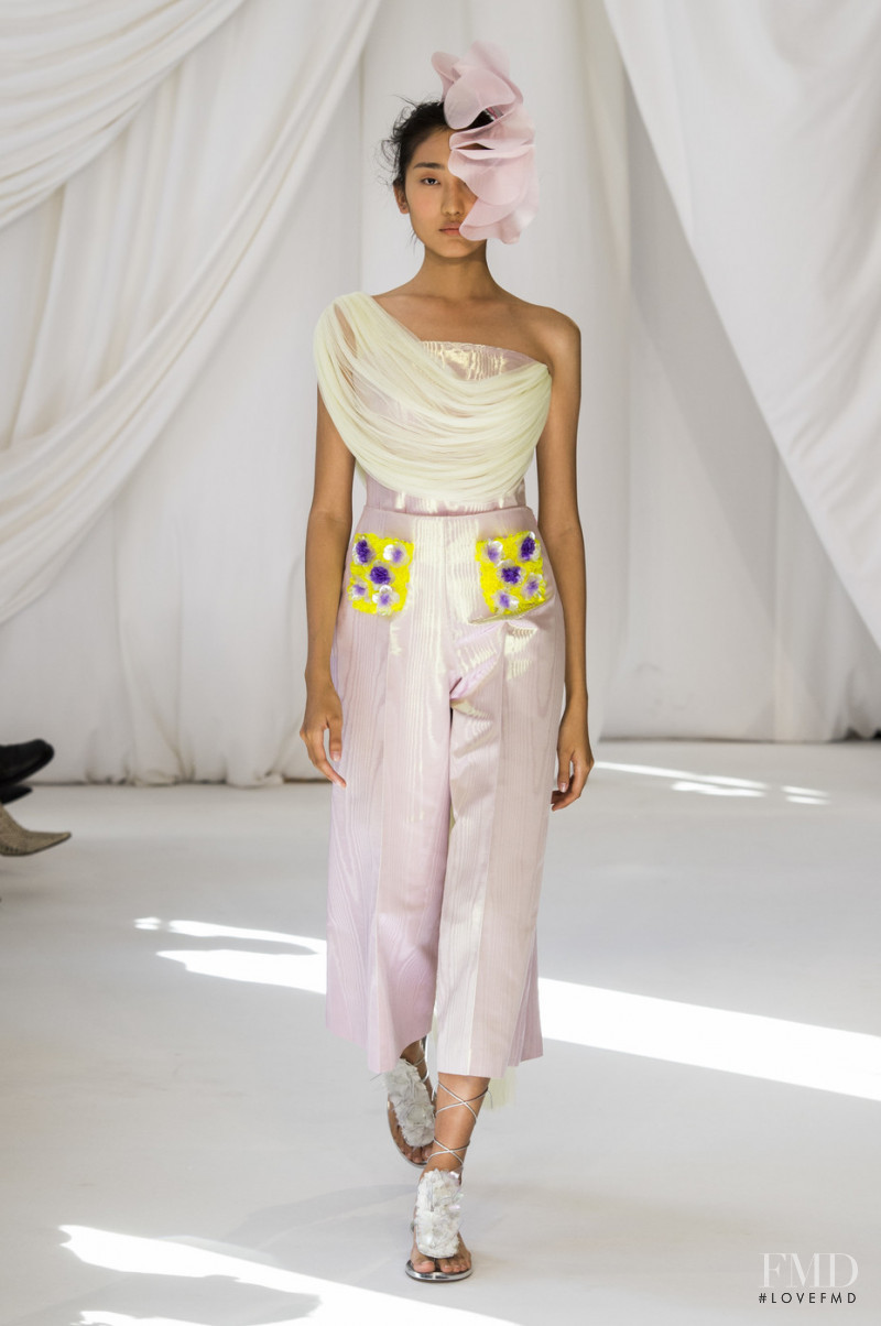 Leah Bing Bin Chen featured in  the Delpozo fashion show for Spring/Summer 2019