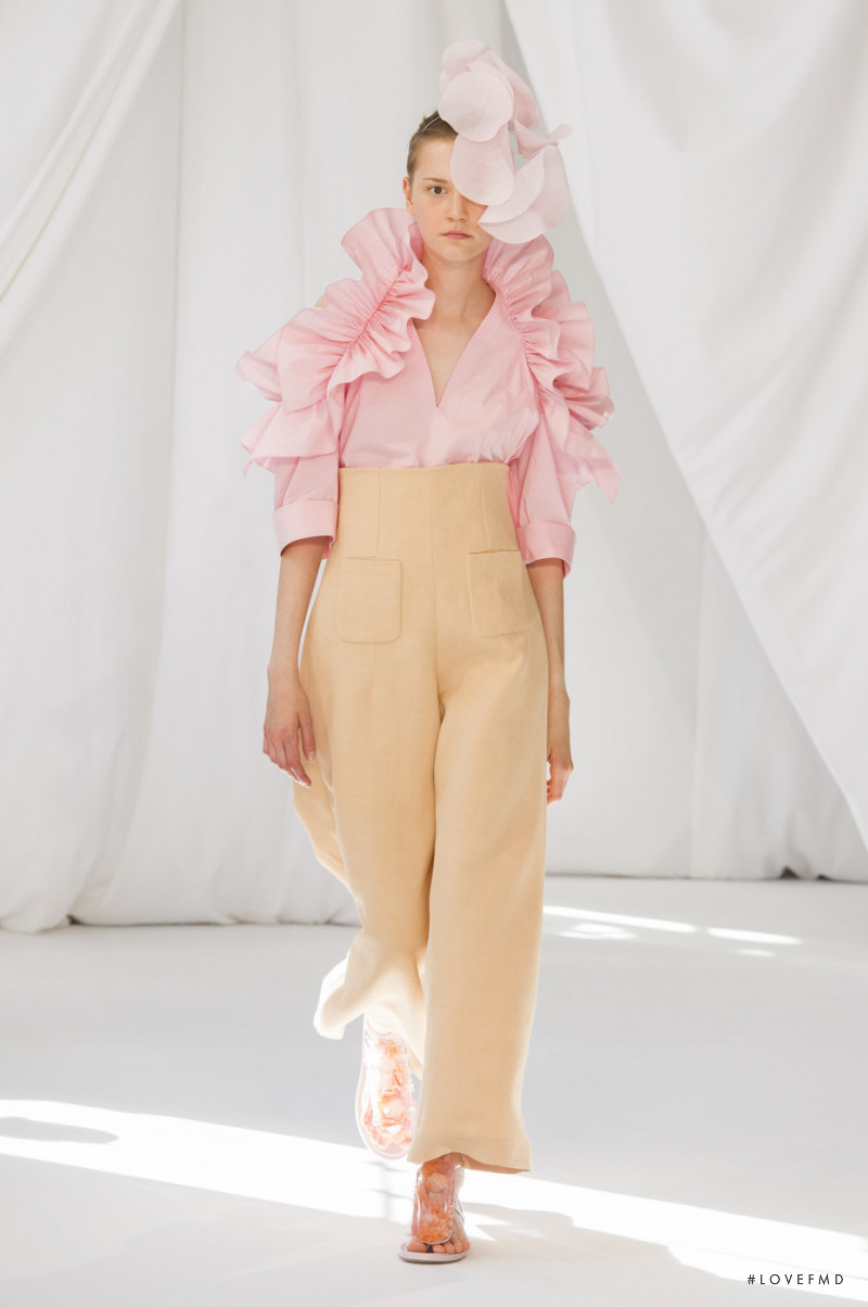 Lina Hoss featured in  the Delpozo fashion show for Spring/Summer 2019