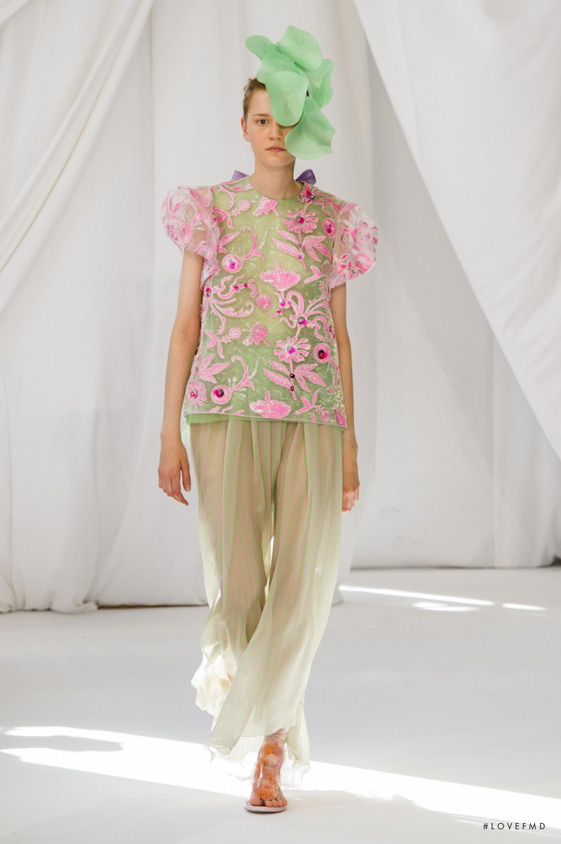 Lina Hoss featured in  the Delpozo fashion show for Spring/Summer 2019