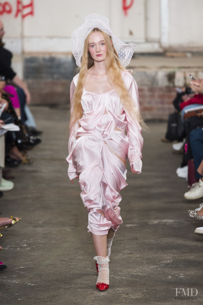 Elizabeth Yeoman featured in  the Fashion East fashion show for Spring/Summer 2019