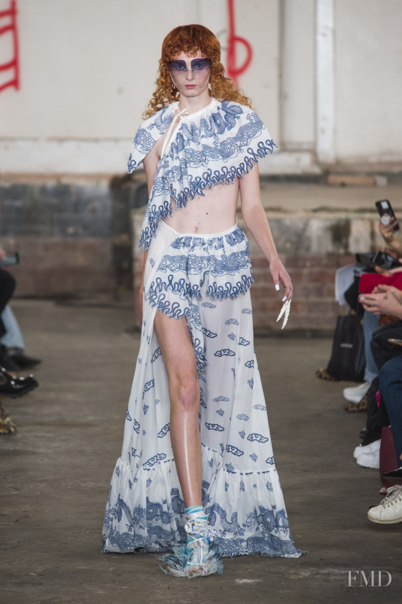 Justine Harding featured in  the Fashion East fashion show for Spring/Summer 2019