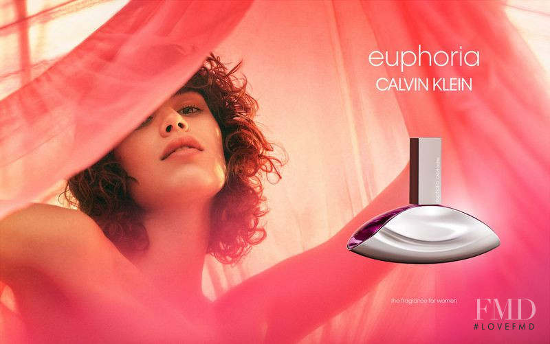 Mica Arganaraz featured in  the Calvin Klein Fragrance Euphoria advertisement for Spring/Summer 2018