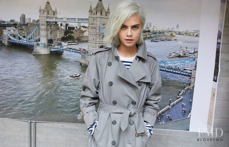 Cara Delevingne featured in  the Burberry Fragrance Burberry Her advertisement for Autumn/Winter 2018