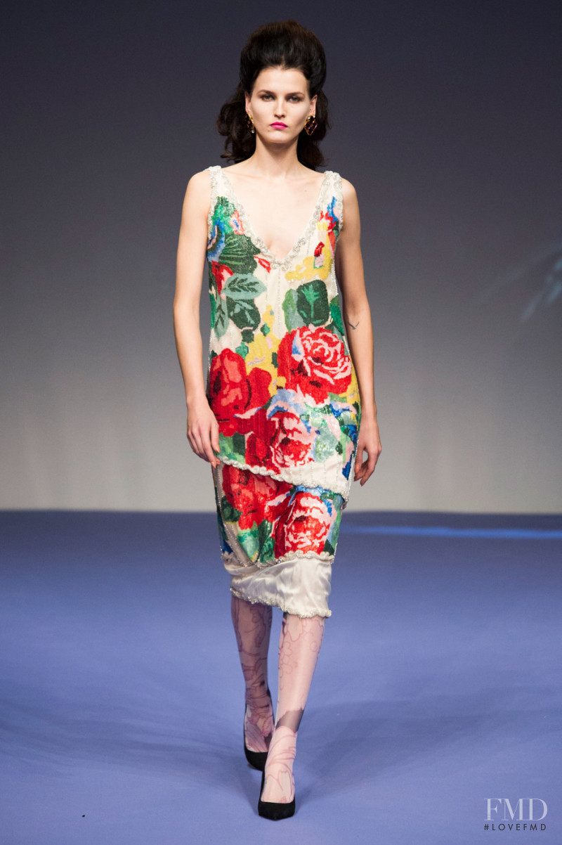 Katlin Aas featured in  the Richard Quinn fashion show for Spring/Summer 2019