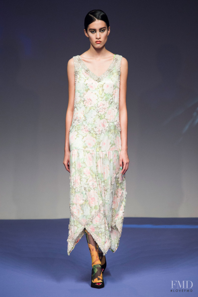 Cami You-Ten featured in  the Richard Quinn fashion show for Spring/Summer 2019