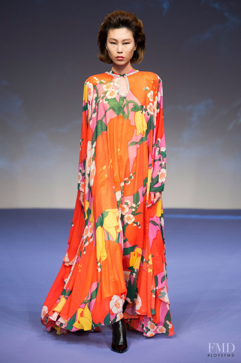 Sujin Lee featured in  the Richard Quinn fashion show for Spring/Summer 2019