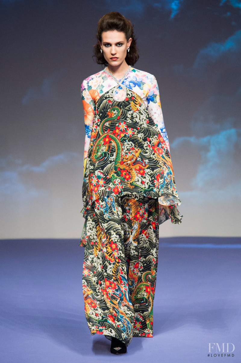 Emilli Cestari featured in  the Richard Quinn fashion show for Spring/Summer 2019